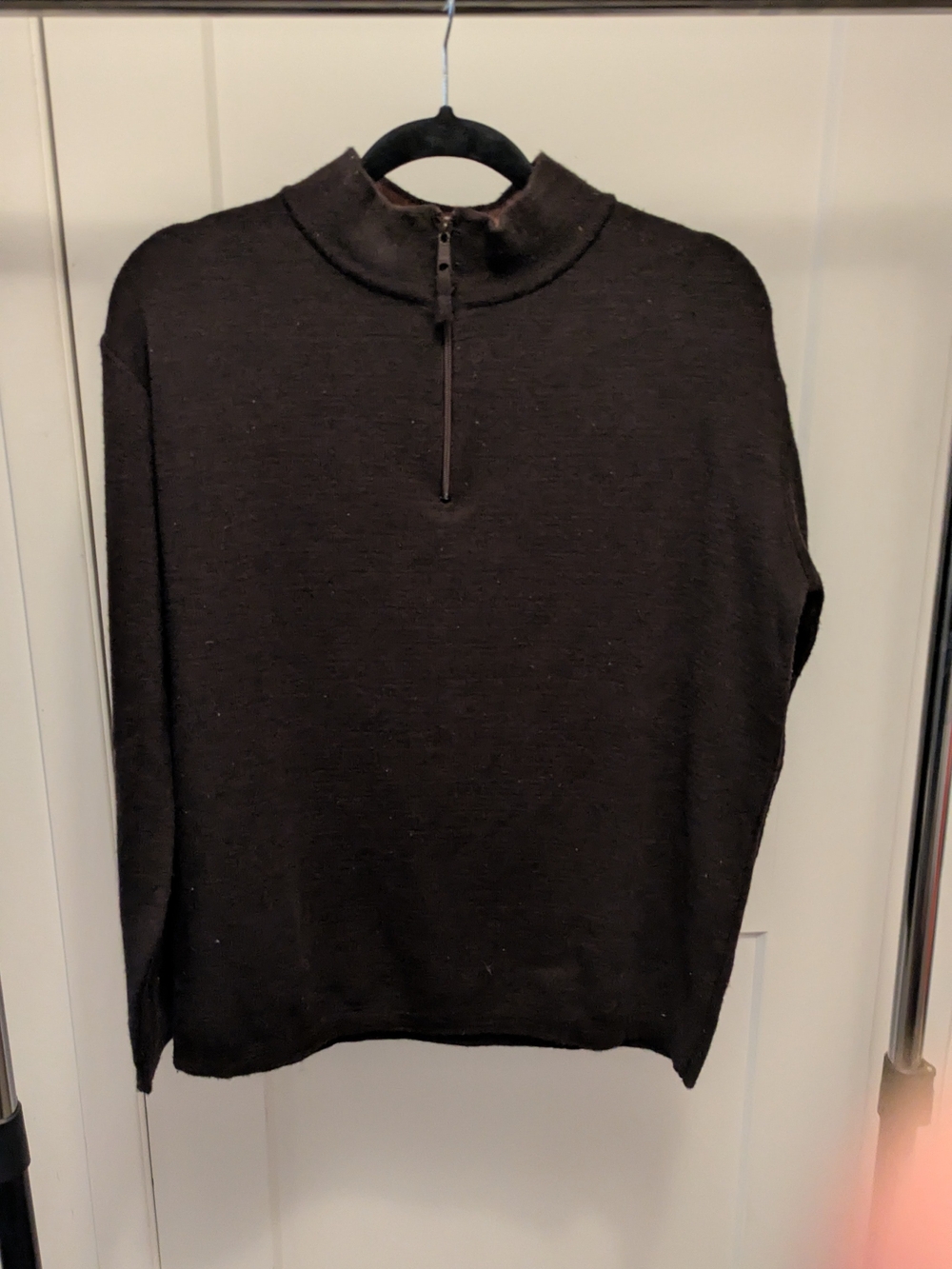 Men's Half-Zip Mock Neck Sweater - Black
